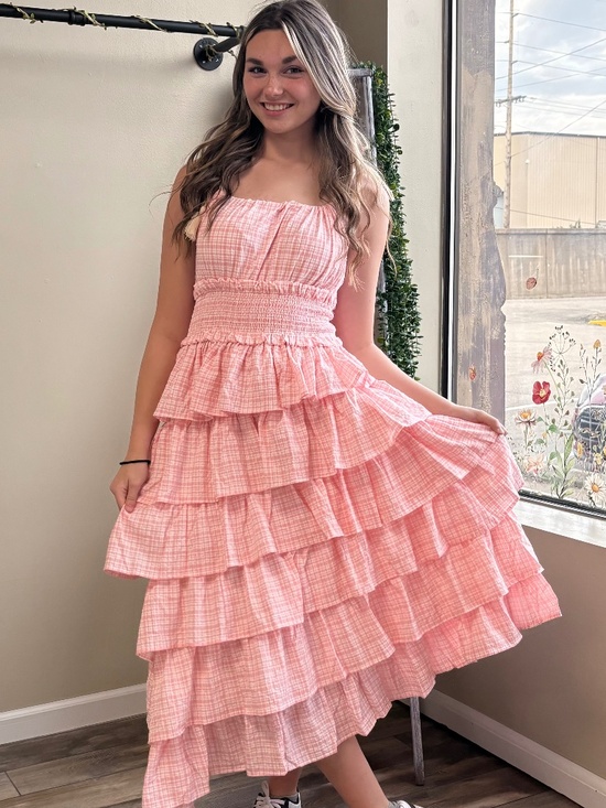 BiBi Dresses & Skirts - Bibi Pink Ruffle Sun Dress